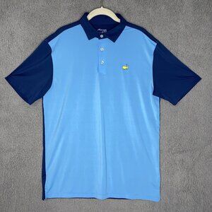Masters Tech‎ Men's Polo Sz M Navy/Blue Short Sleeve